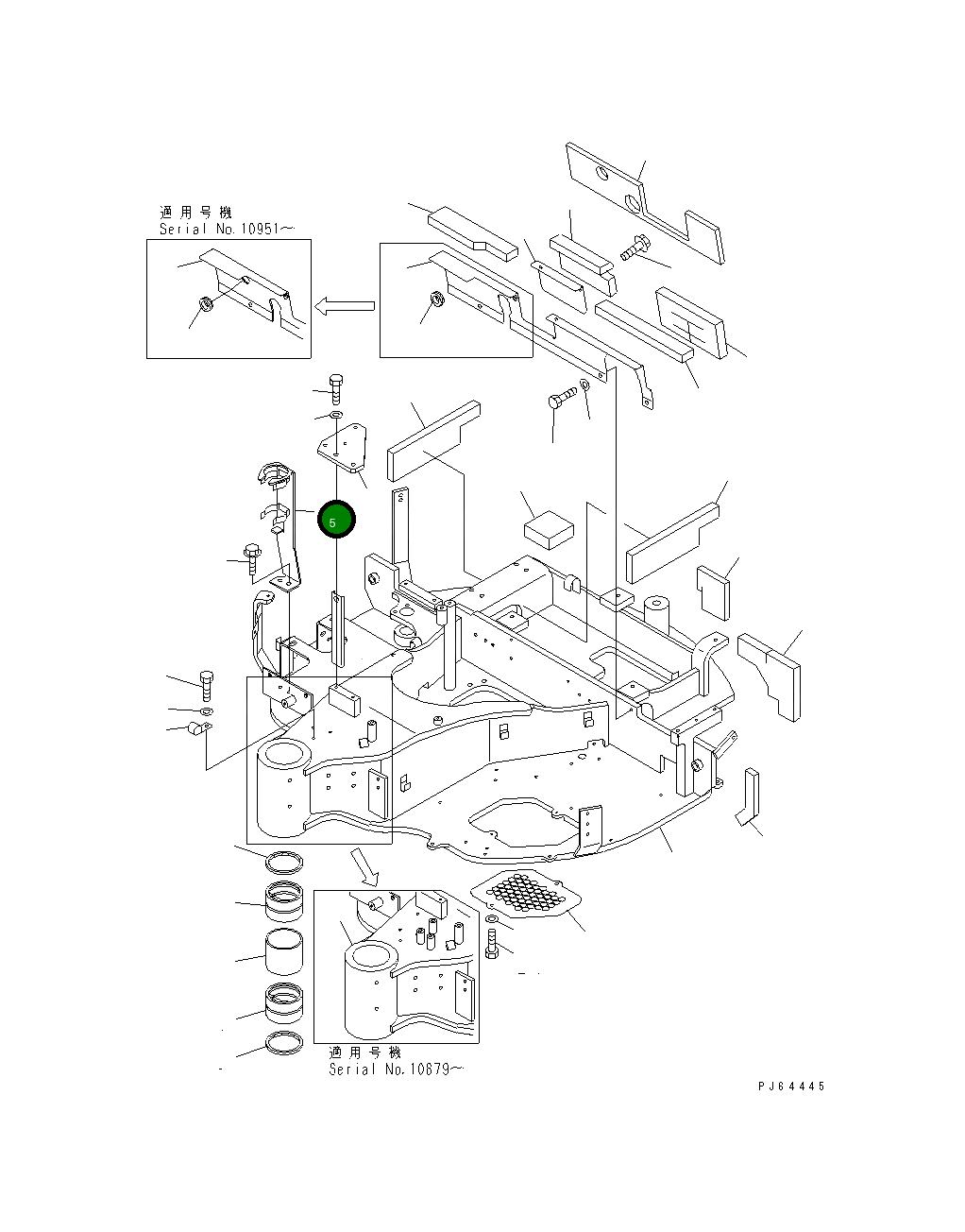 Кронштейн 21U-46-31313 Komatsu