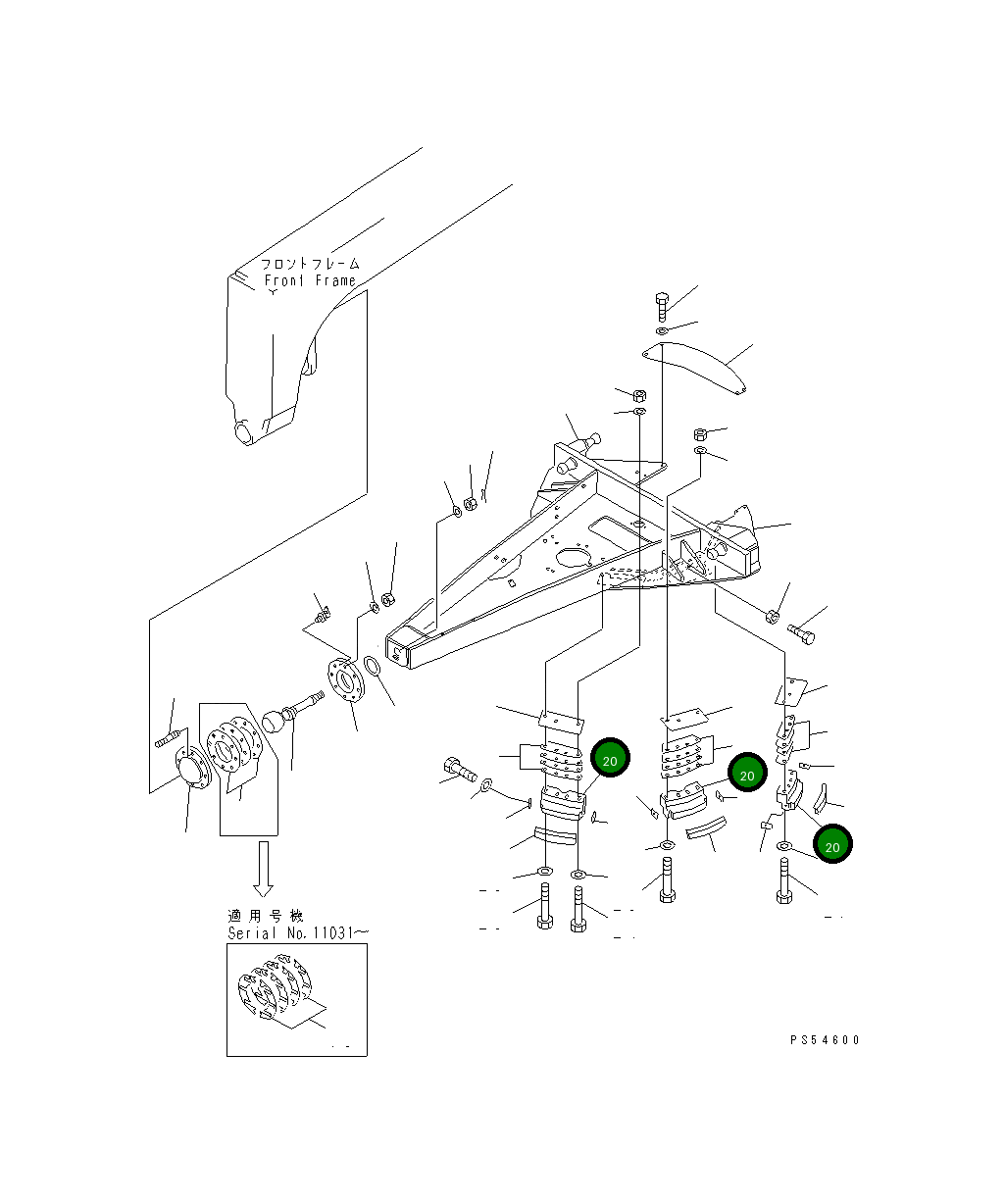 Направляющая 235-70-31130 Komatsu