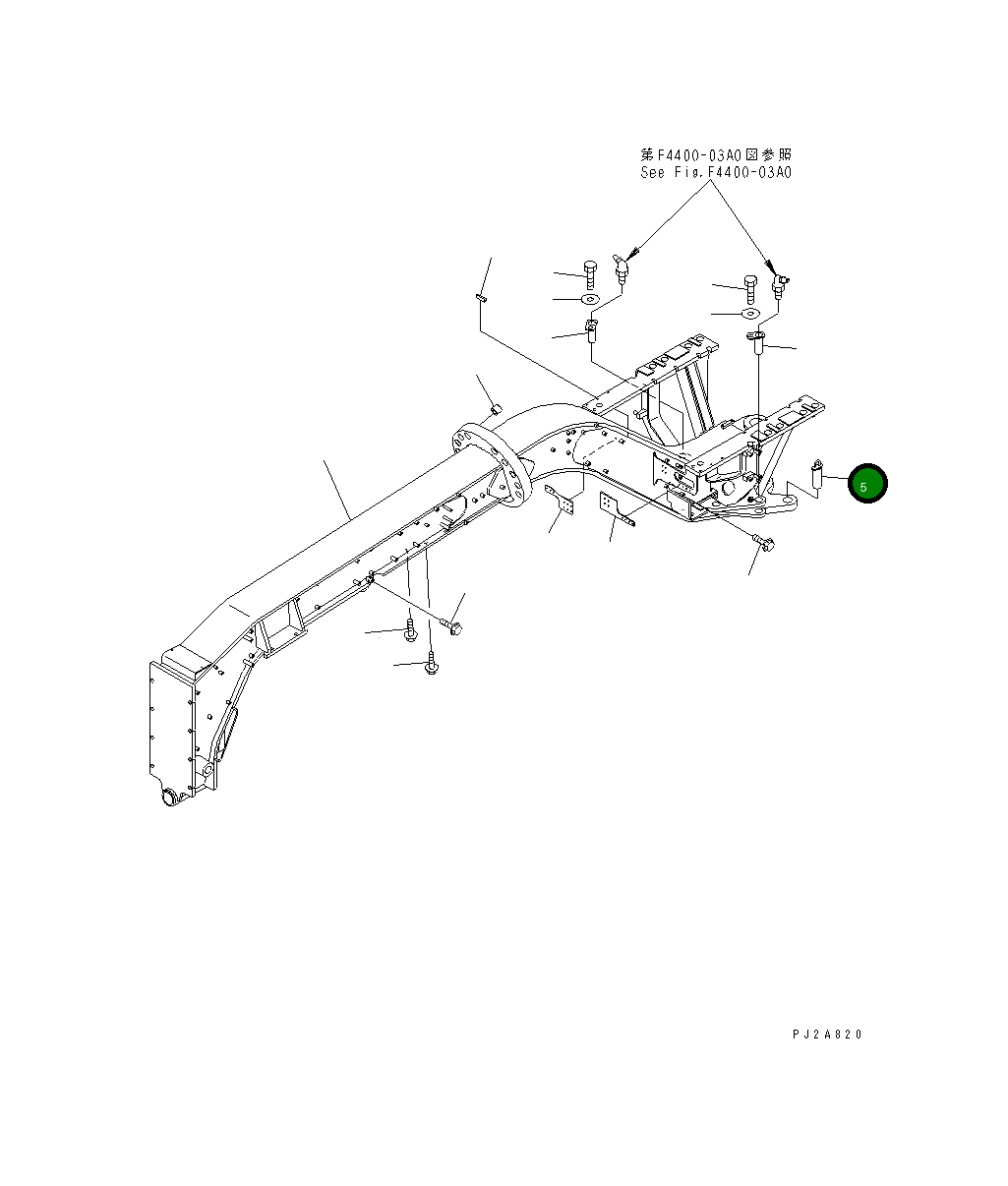 Палец 23B-46-31422 Komatsu