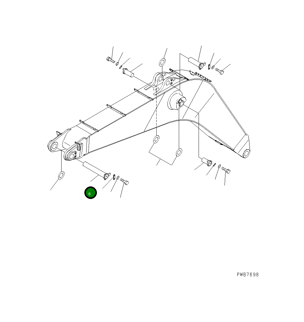Палец 21N-70-31140 Komatsu