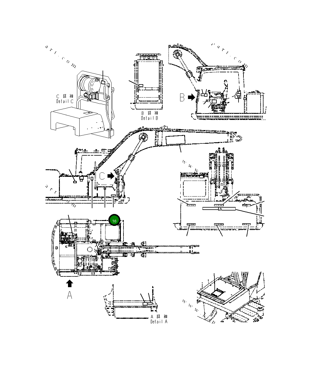 Наклейка 20Y-959-B540 Komatsu