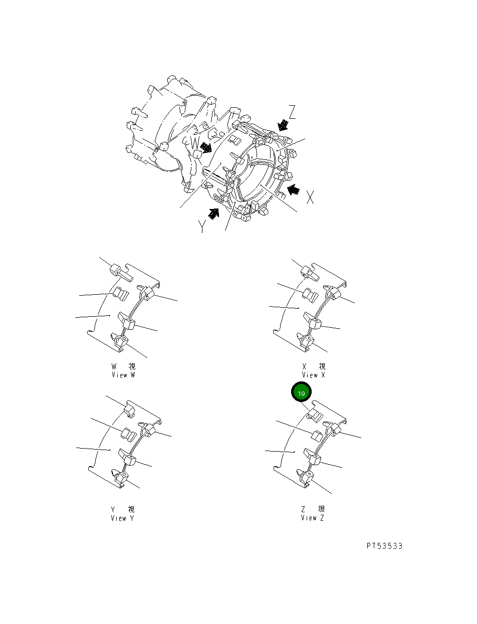 Коробка резцов в сборе (приварная) 26C-70-11870 Komatsu