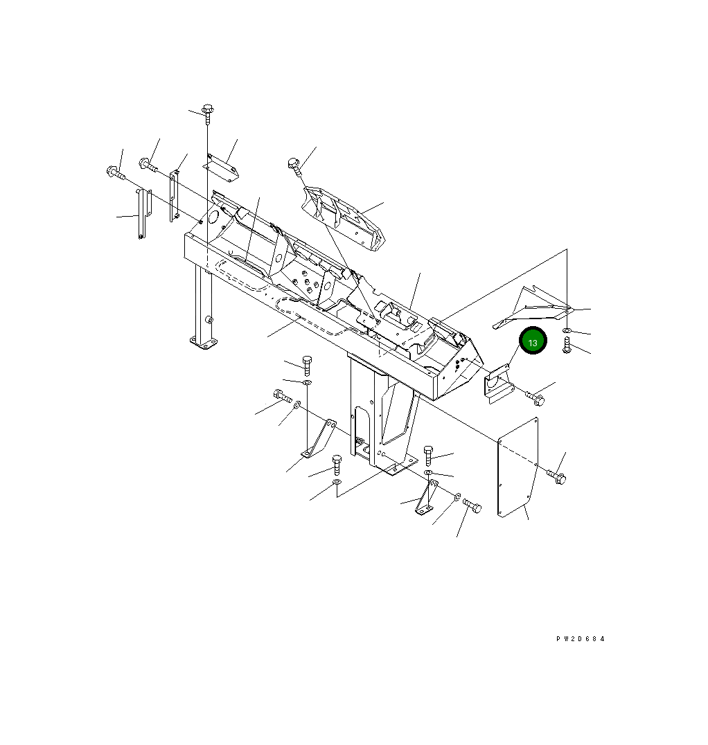 Кронштейн 569-54-85511 Komatsu