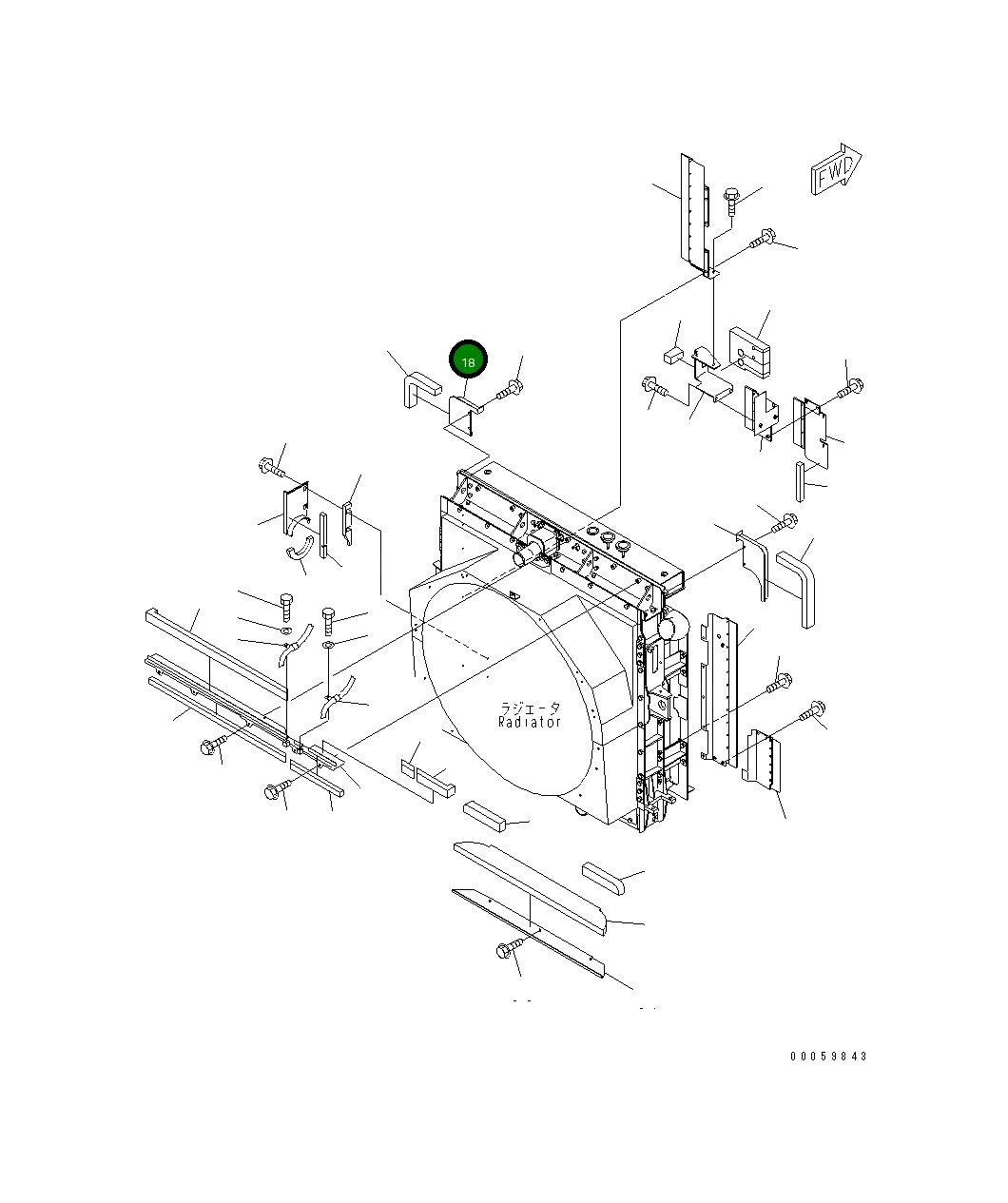 Кронштейн 569-03-88881 Komatsu