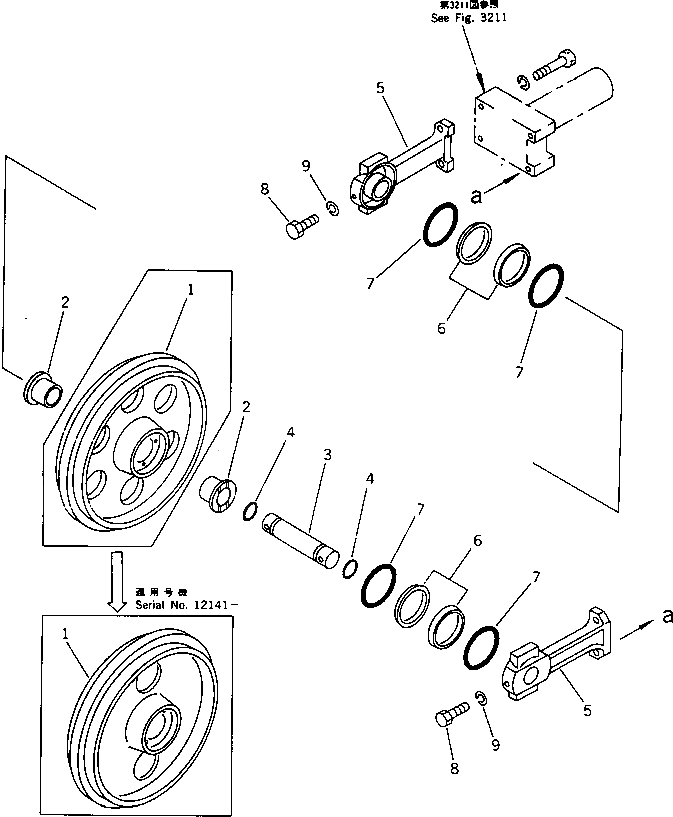 Направляющее колесо 20T-30-41241 Komatsu