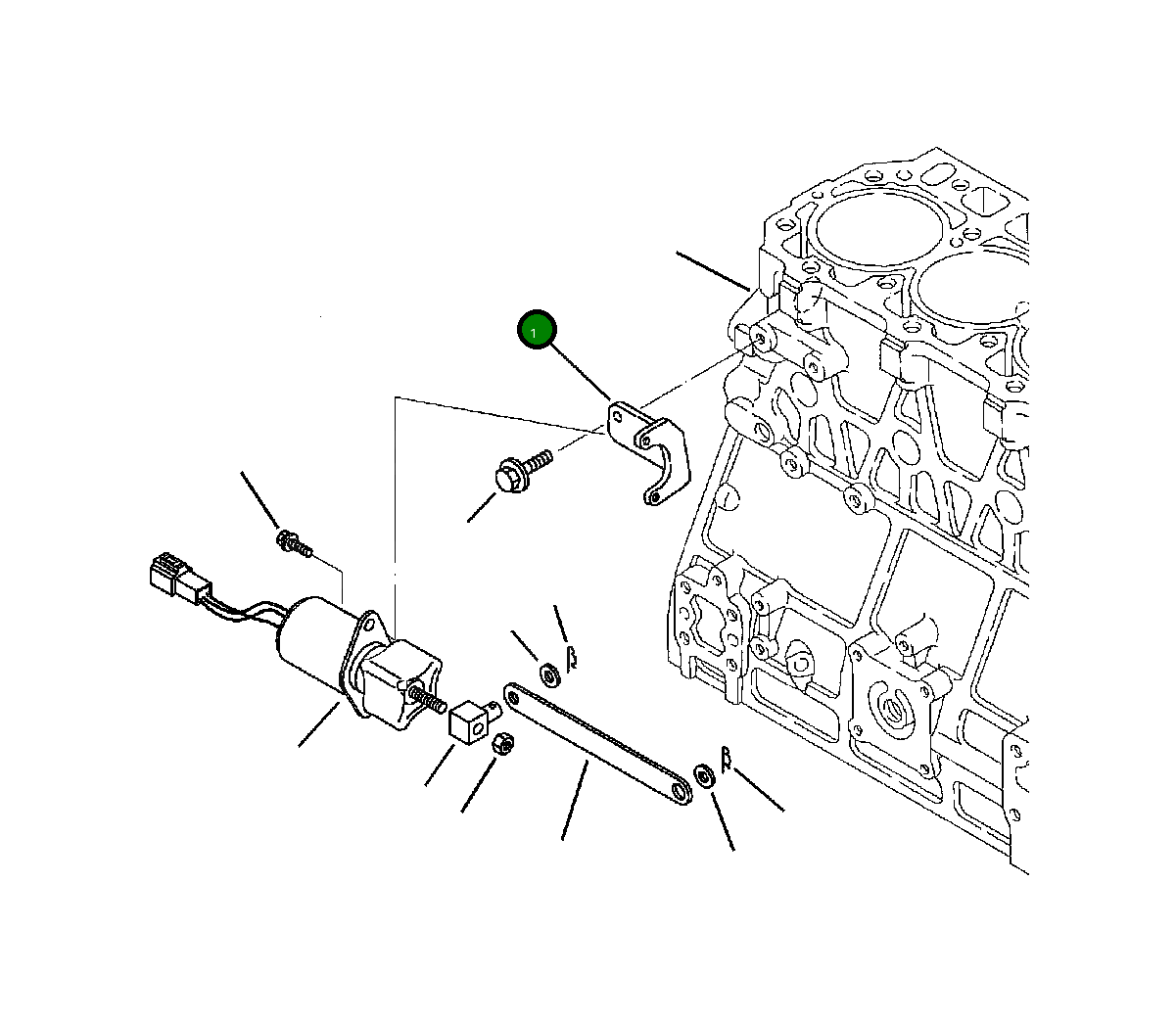 Кронштейн YM12390166821 Komatsu