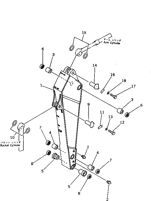 Палец 21N-947-1130 Komatsu