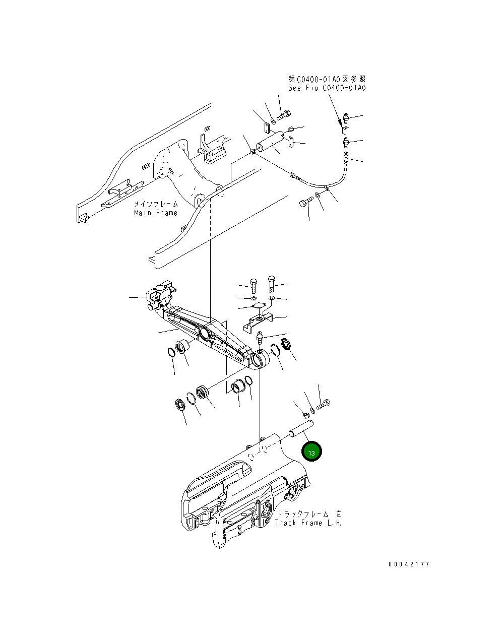 Палец 17A-50-42140 Komatsu