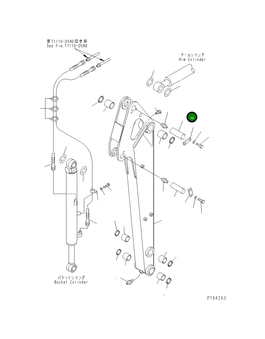 Палец 22L-70-11241 Komatsu