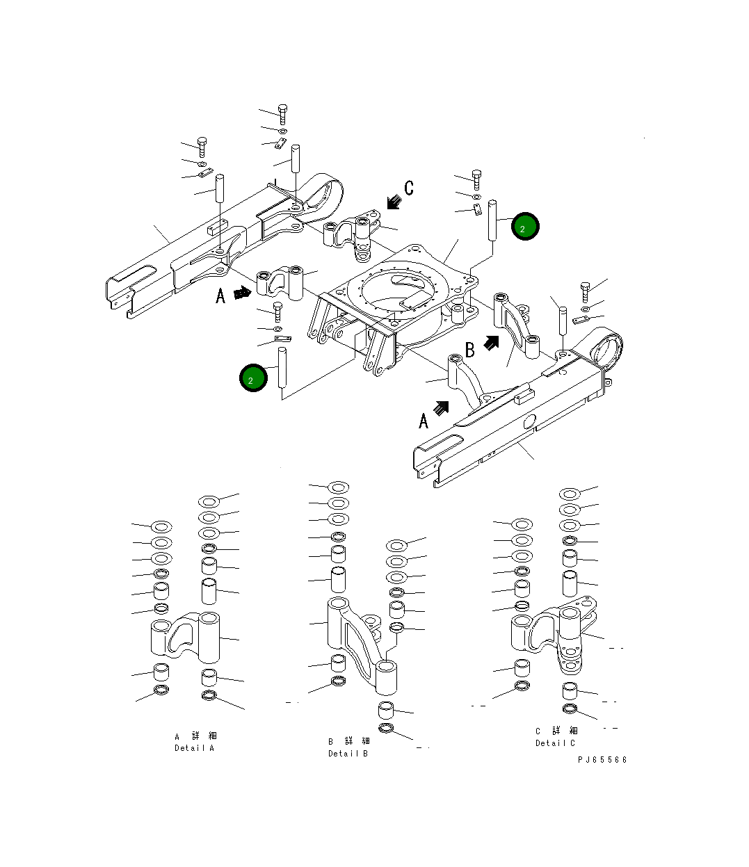 Палец 22J-35-16611 Komatsu