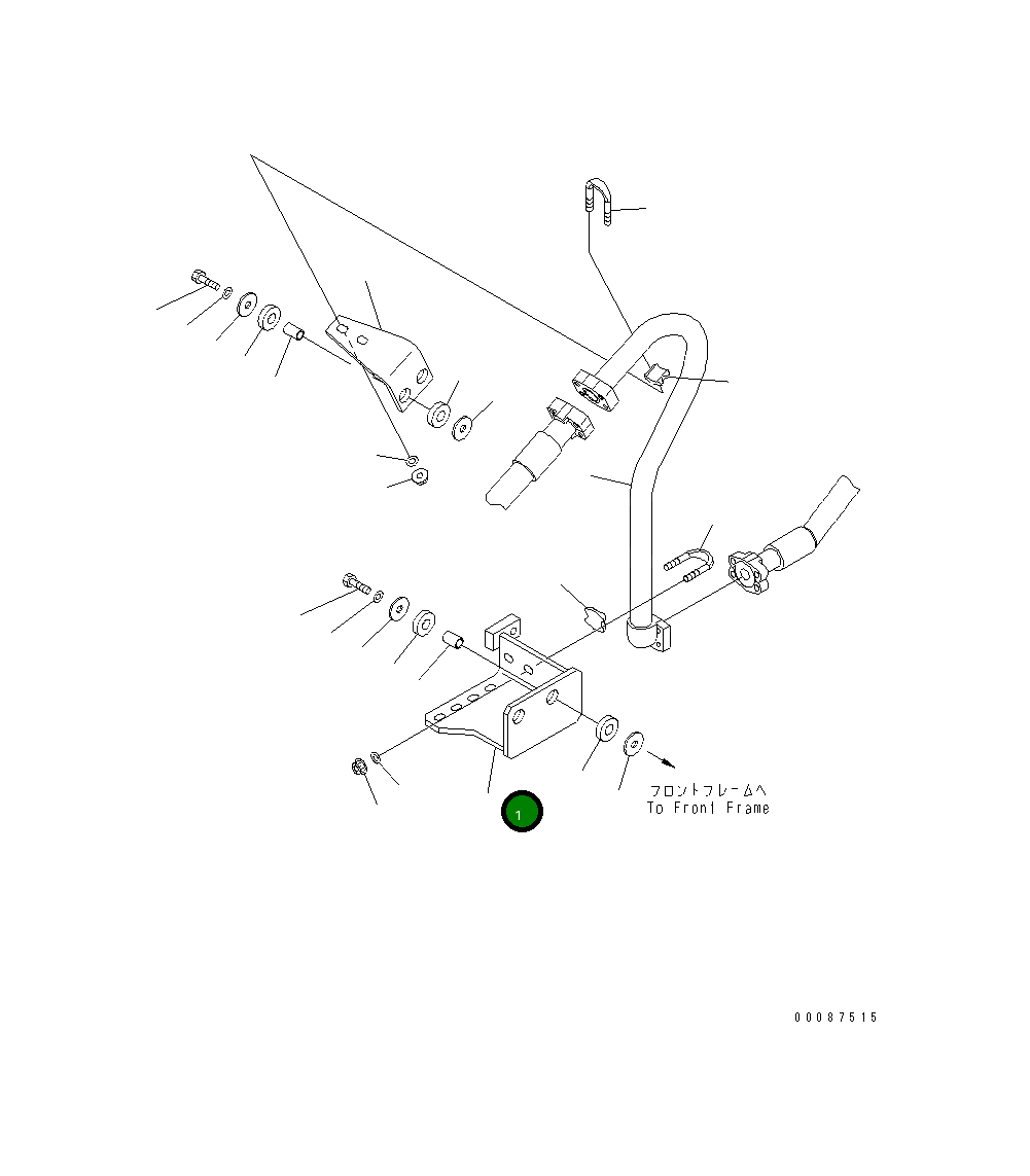 Кронштейн 41E-62-33240 Komatsu