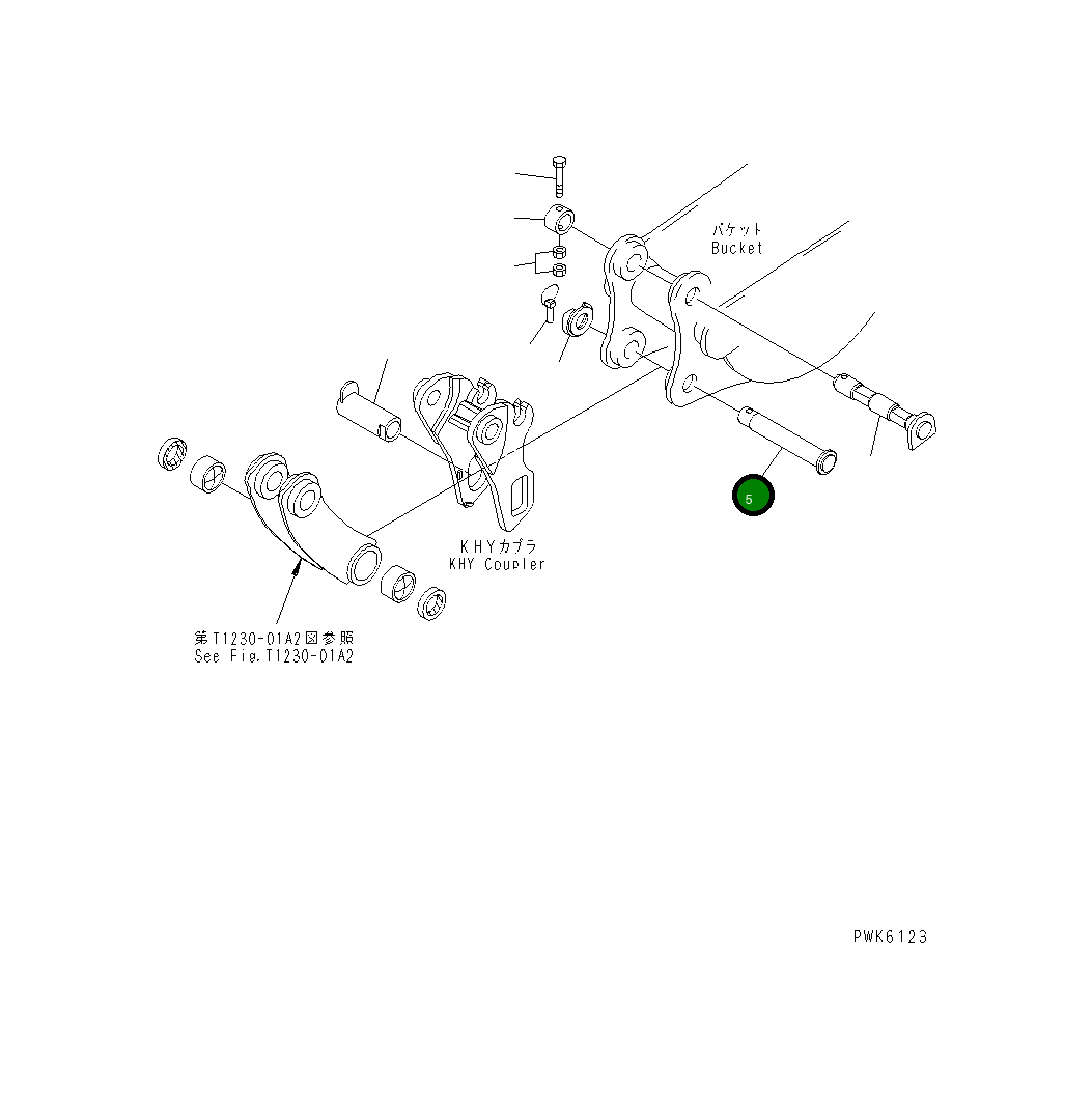 Палец 21X-70-23570 Komatsu