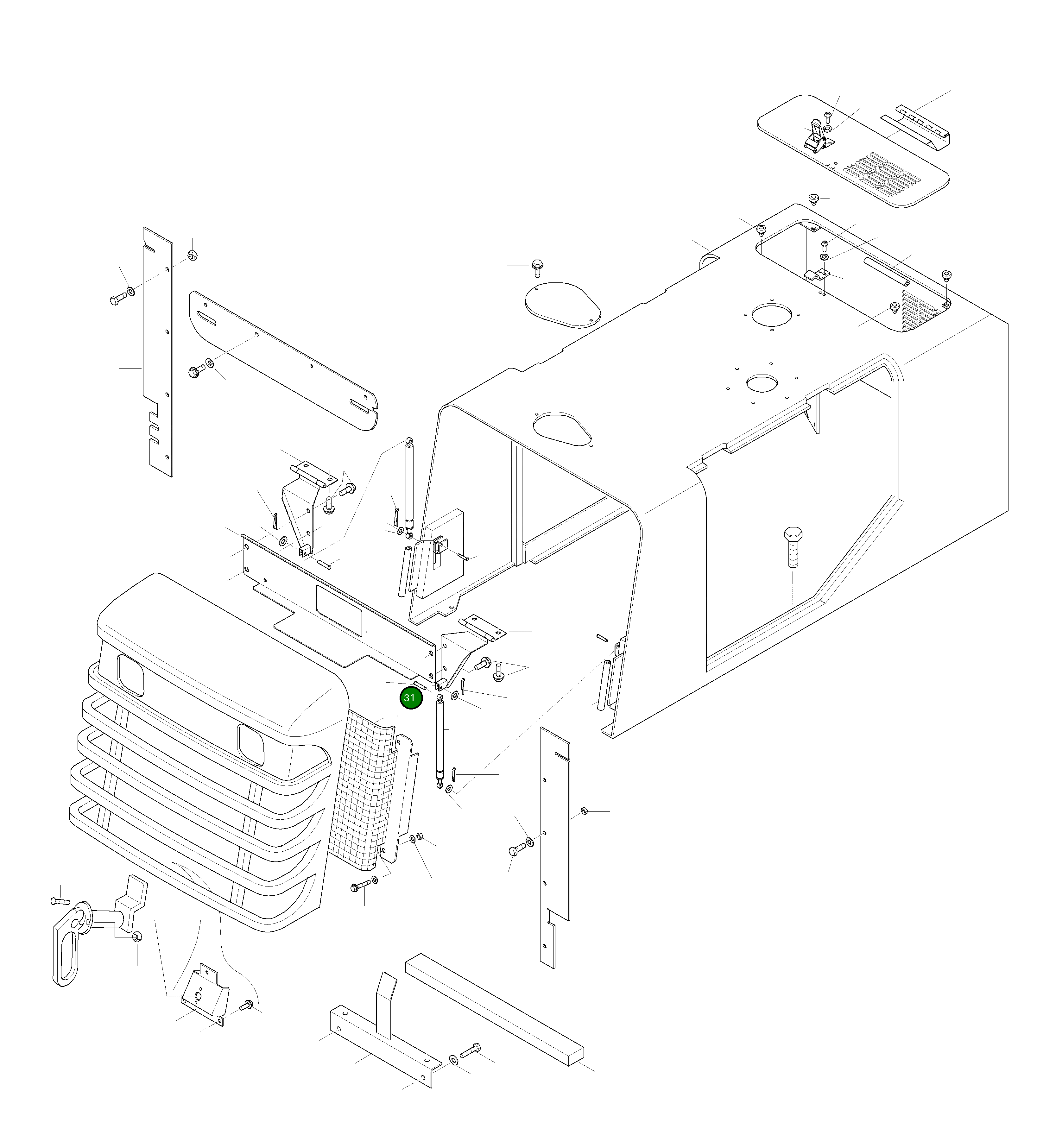 Ограждение 42Y-54-H1U40 Komatsu