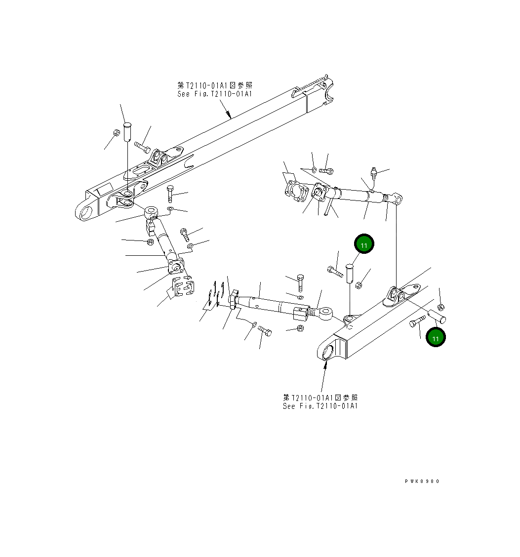 Палец 13F-Z27-5610 Komatsu