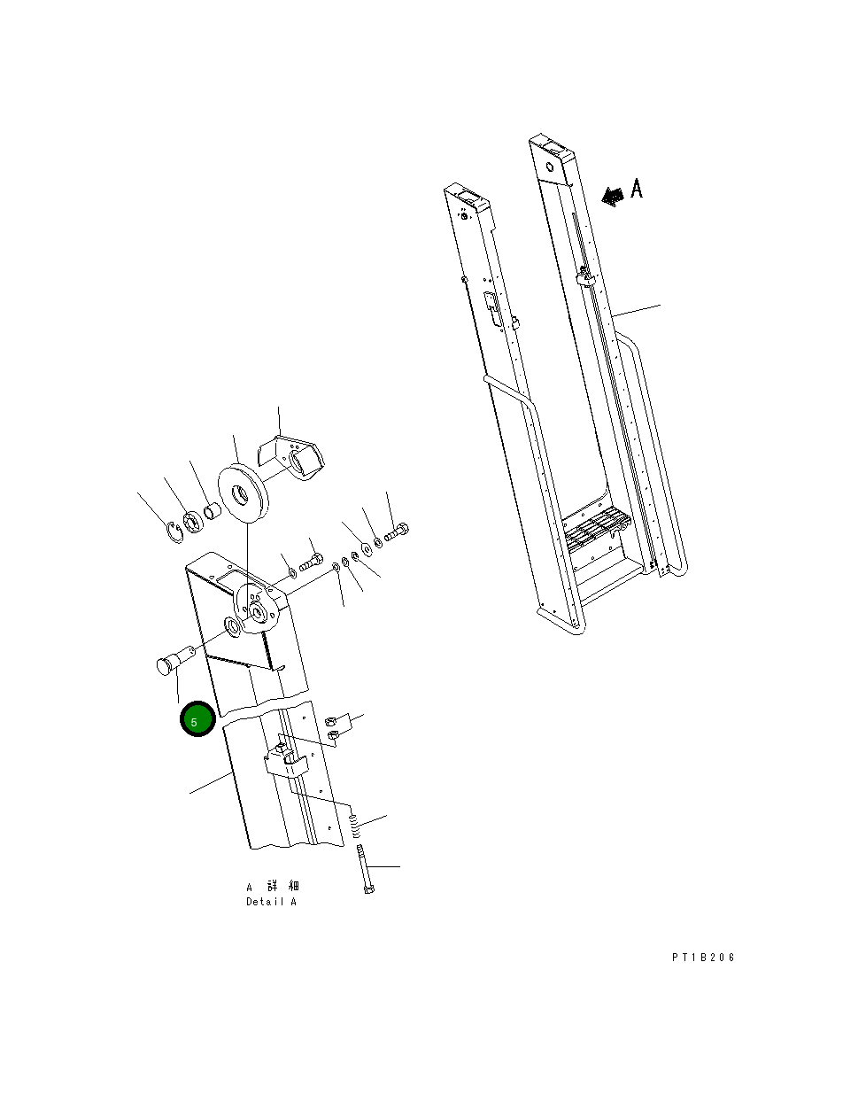 Палец 21T-54-66130 Komatsu