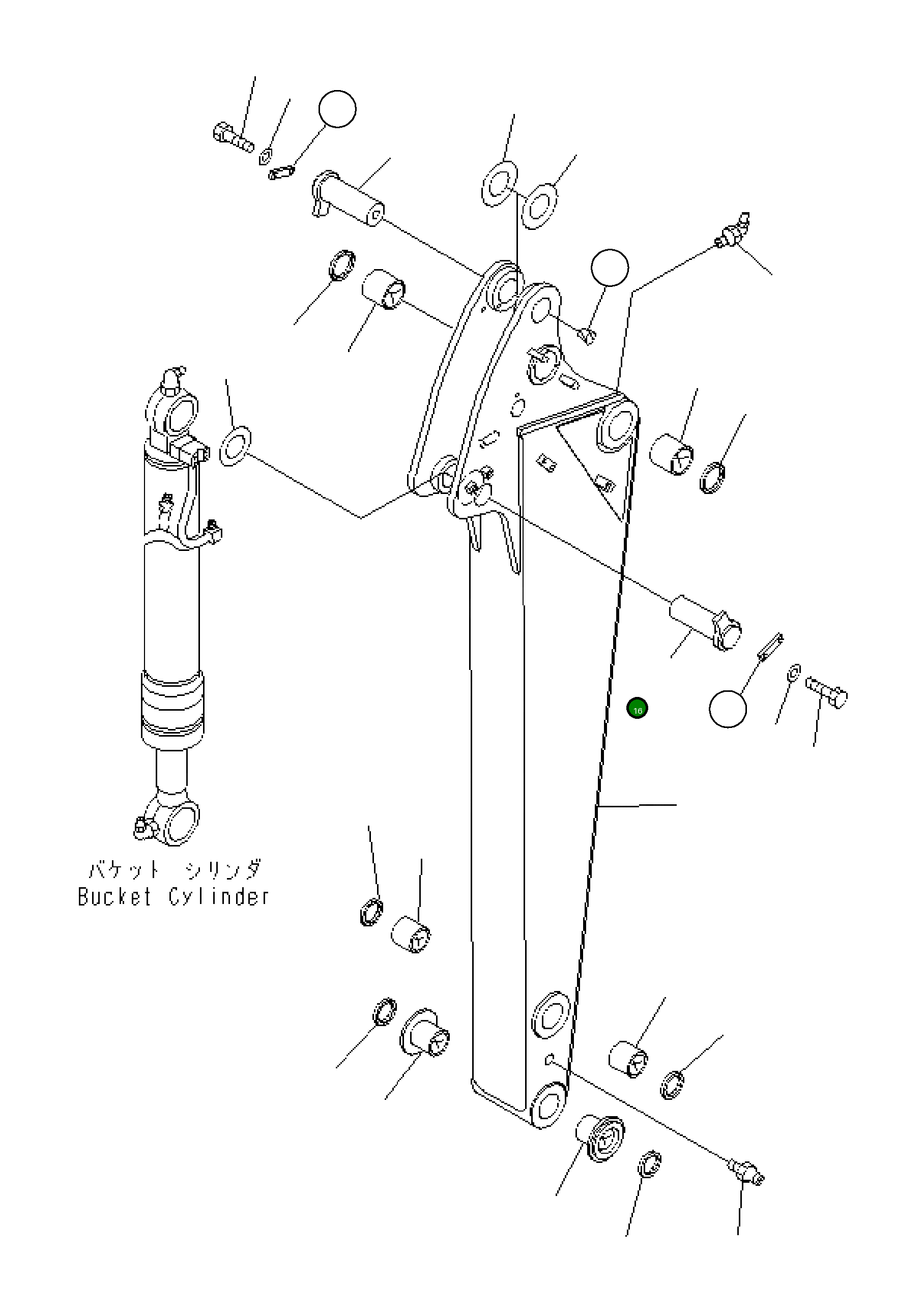 Палец 21Y-70-14180 Komatsu