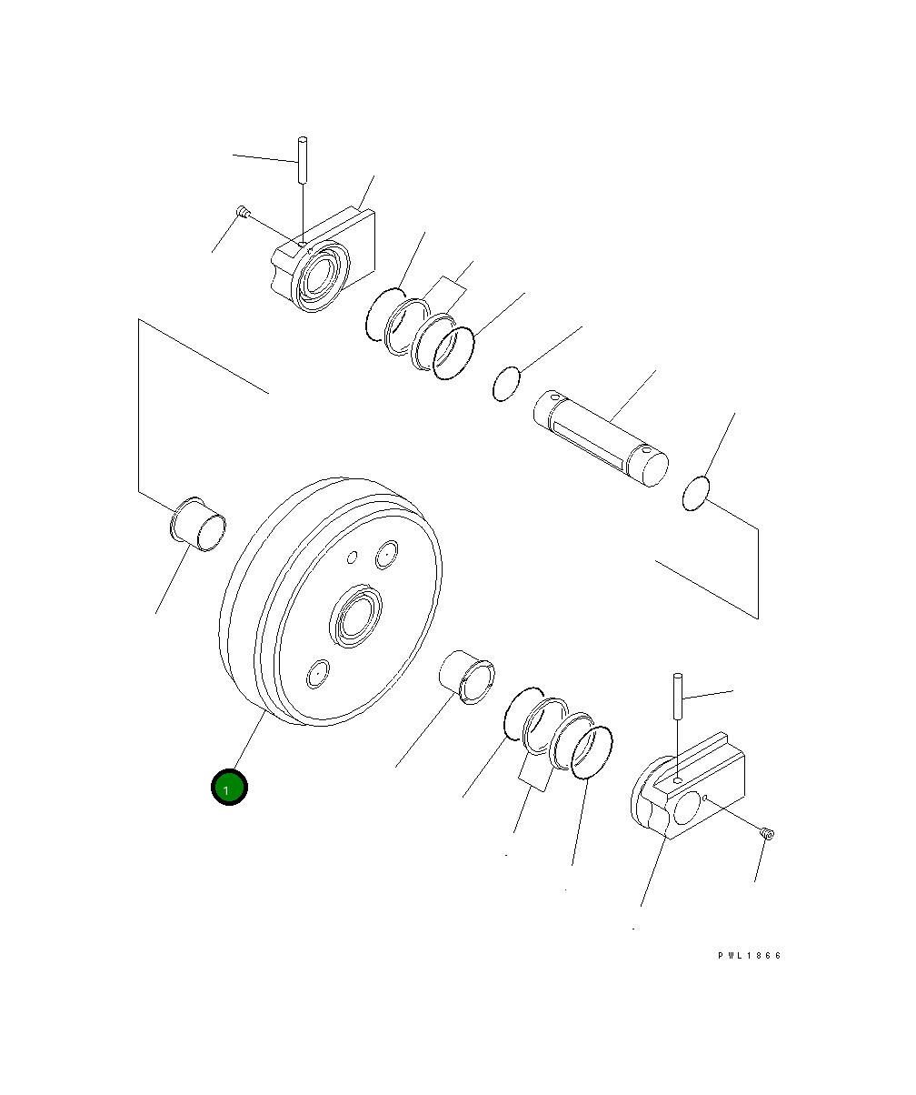 Направляющее колесо 21M-30-17100 Komatsu