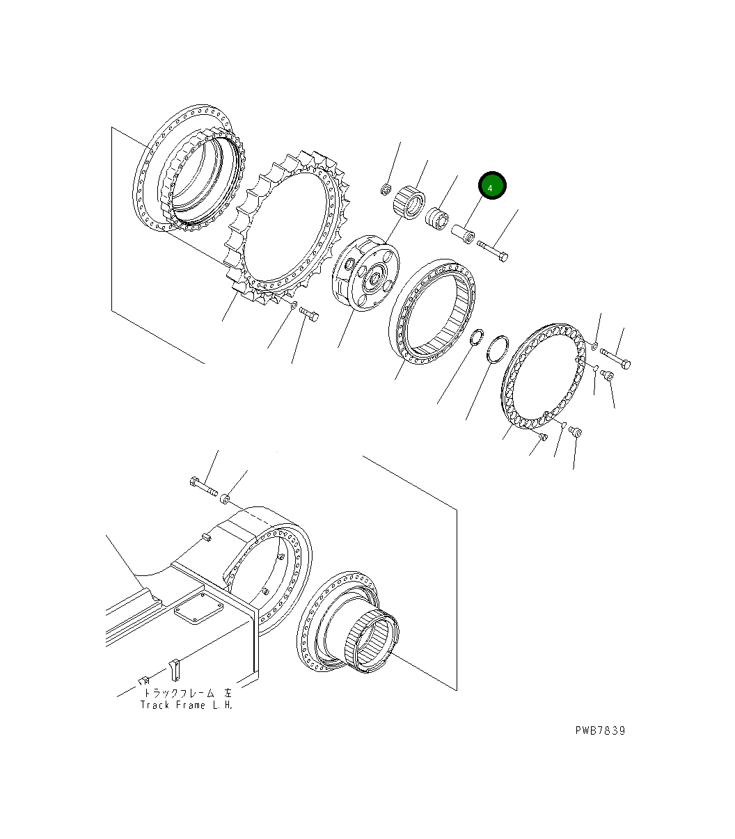 Палец 21N-27-31221 Komatsu