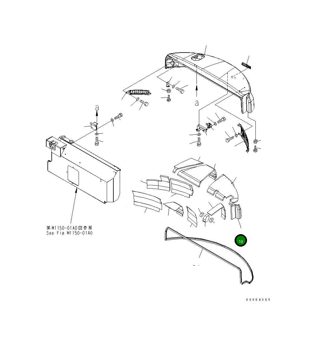 Лист 21W-54-43850 Komatsu