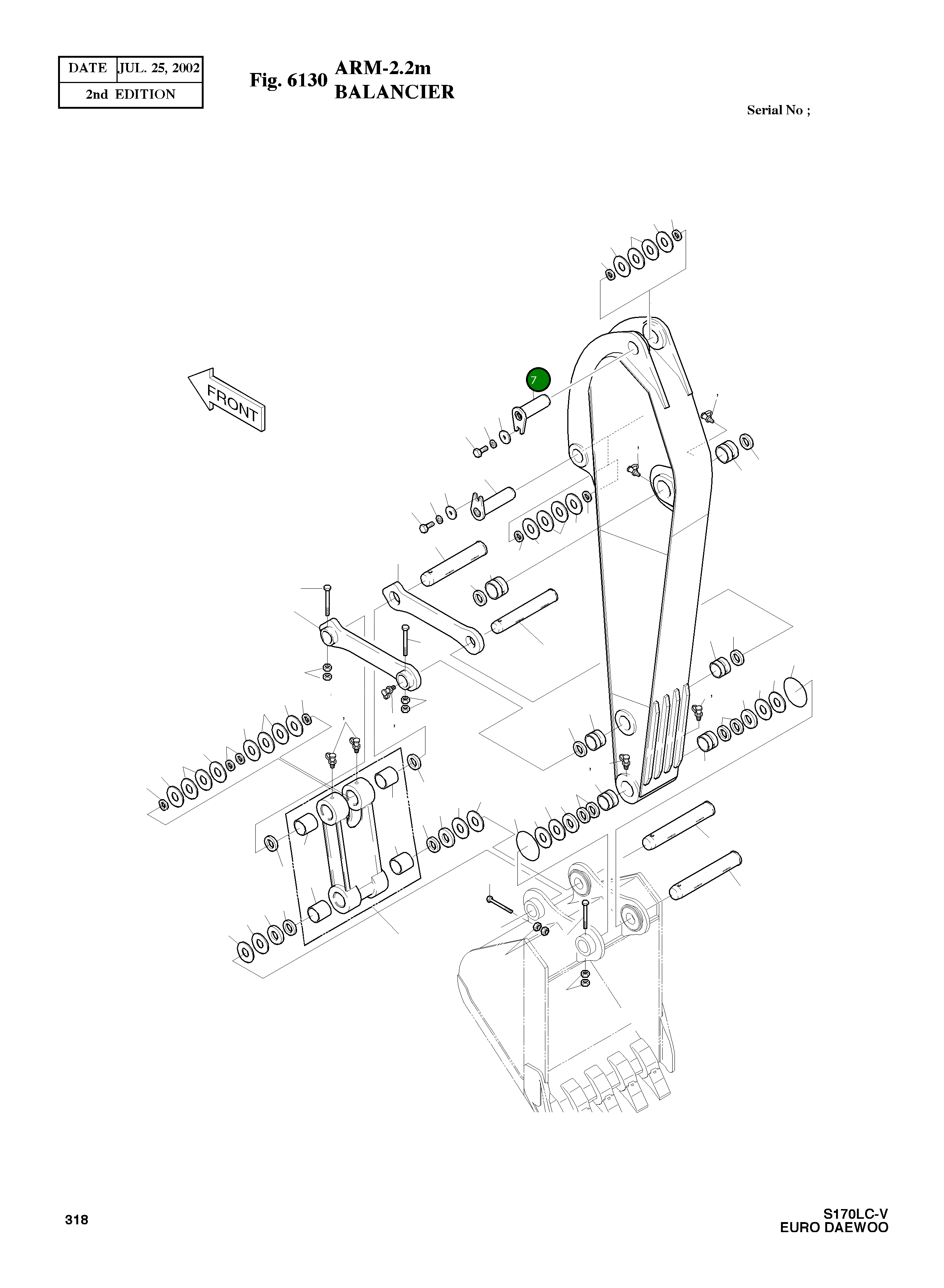 Палец 2123-2443 Komatsu