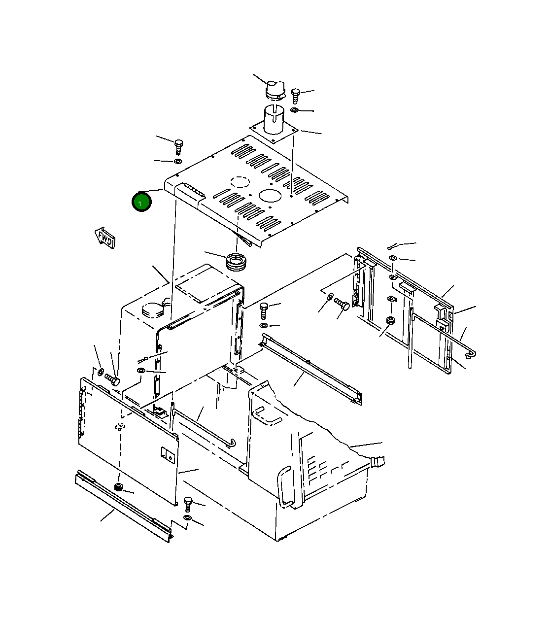 Капот 418-54-A1210 Komatsu