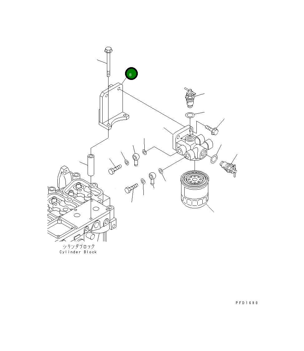 Кронштейн 6732-61-8210 Komatsu