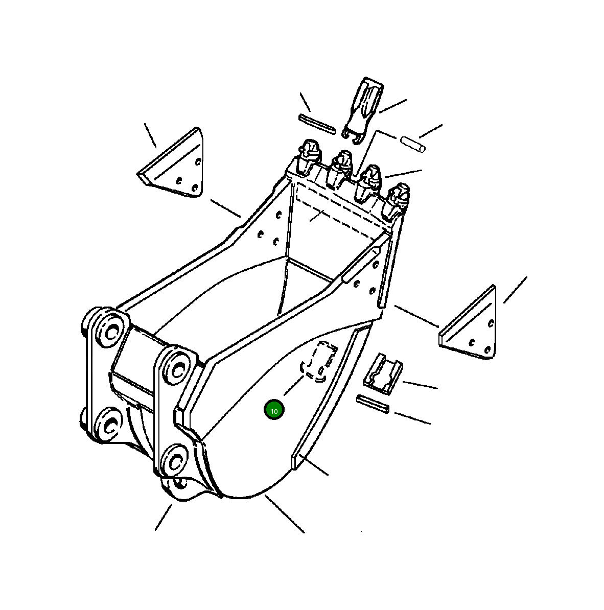 Основание защитного элемента Kwik Lok 20Y-913-A160 Komatsu