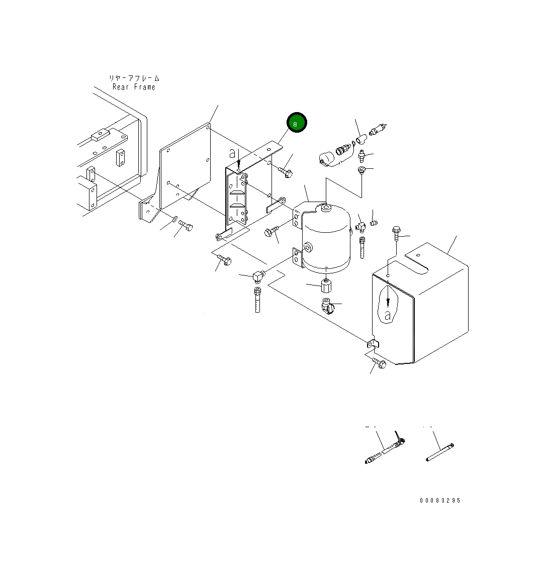 Кронштейн 23B-44-41341 Komatsu