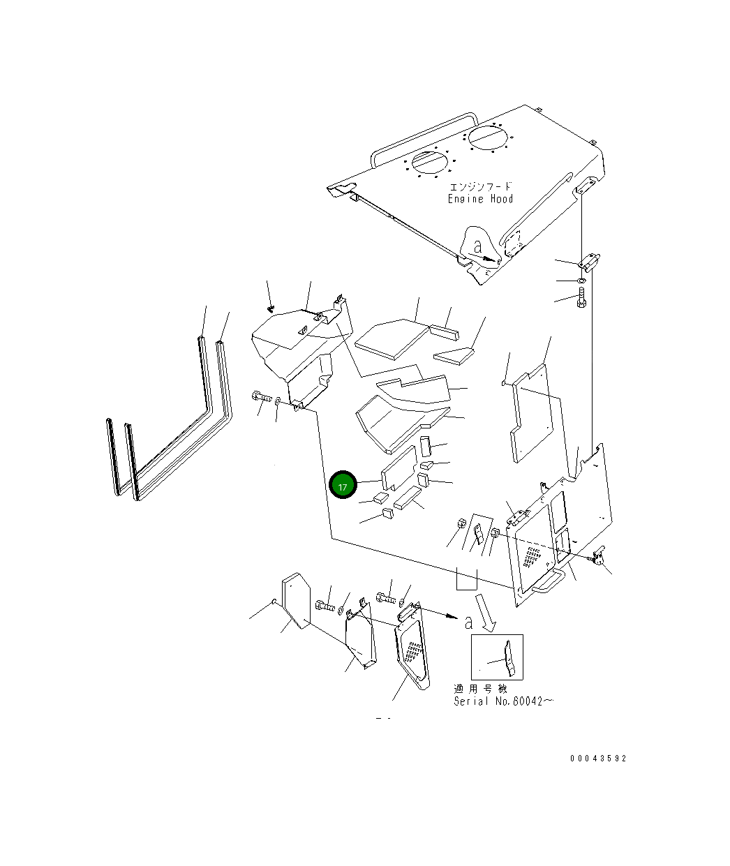 Лист 17A-54-43580 Komatsu