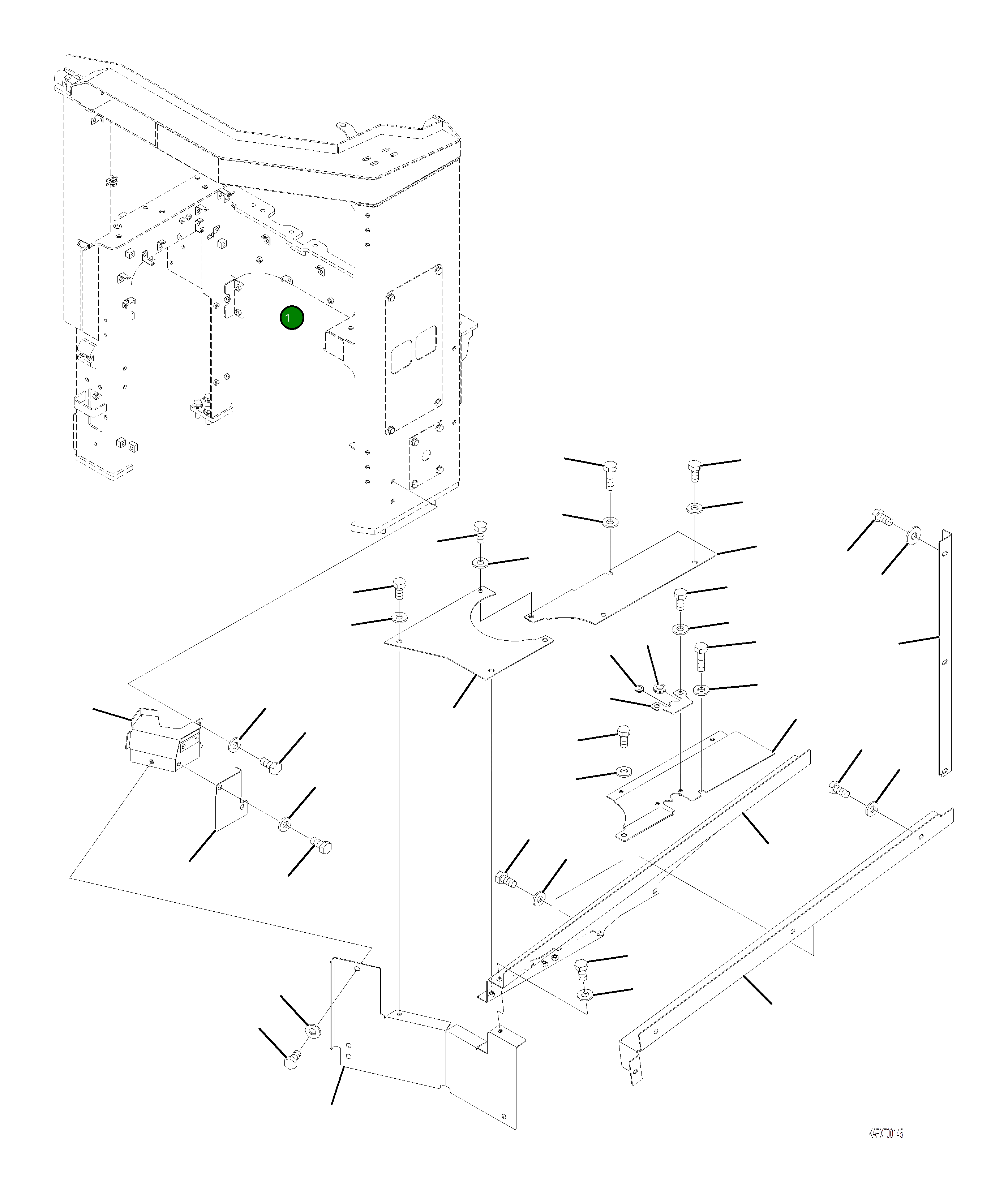 Кронштейн 4A1-54-22551 Komatsu