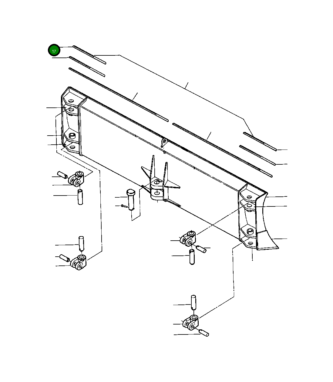 Левый концевой резец режущей кромки — усиленный 712 627 C2 Komatsu