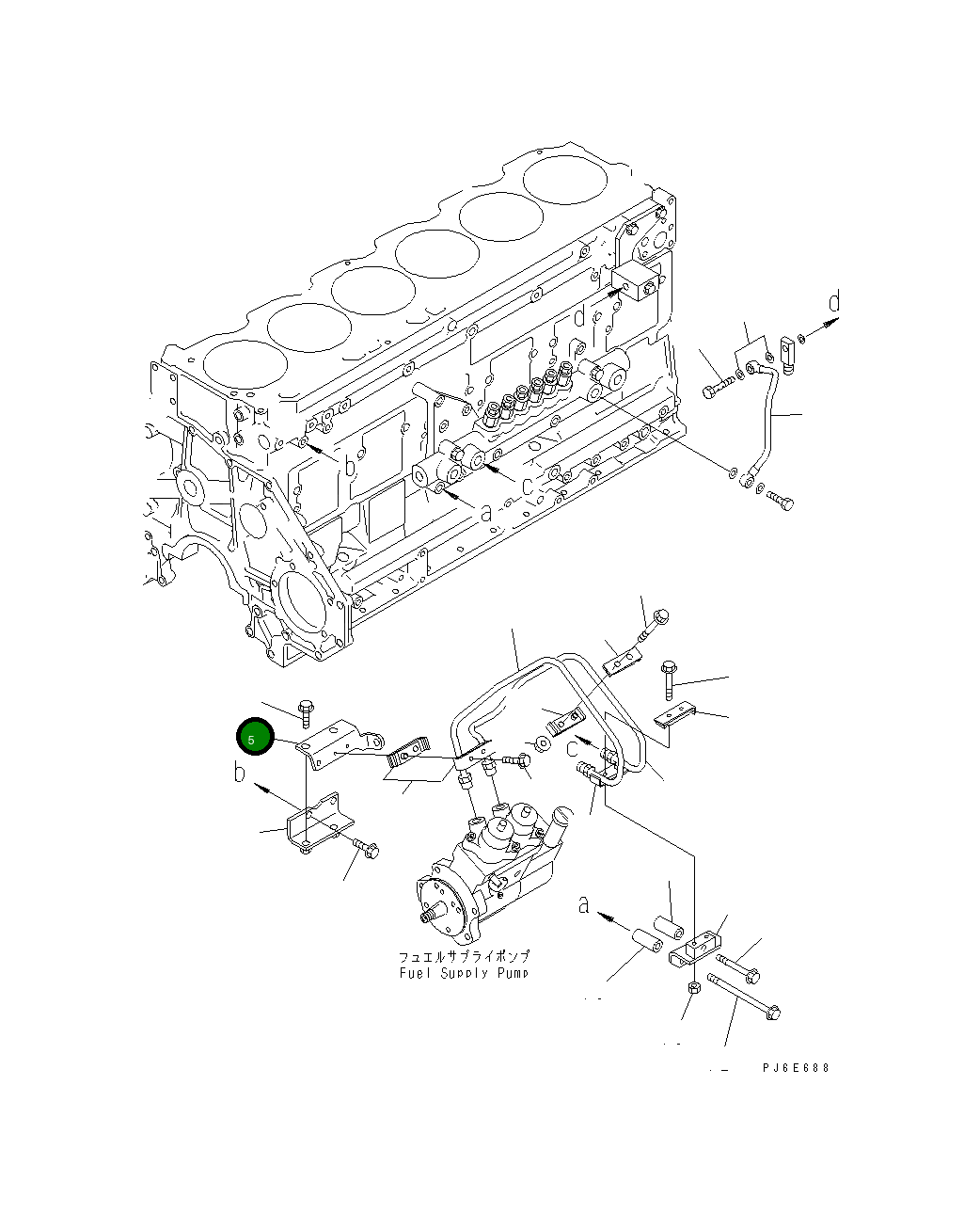 Кронштейн 6156-71-5850 Komatsu