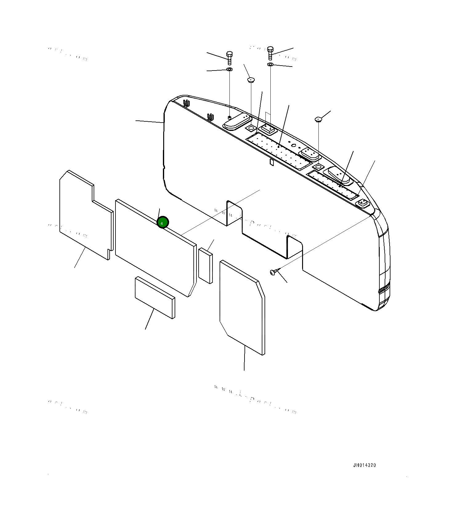 Лист 20Y4654141 Komatsu