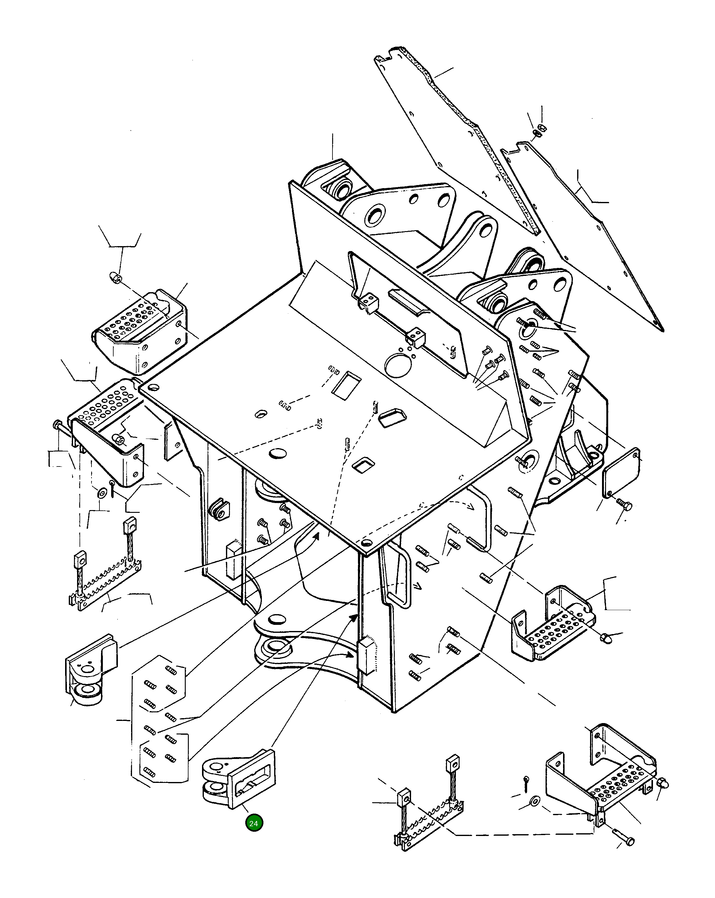 Кронштейн станины 4211044M2 Komatsu