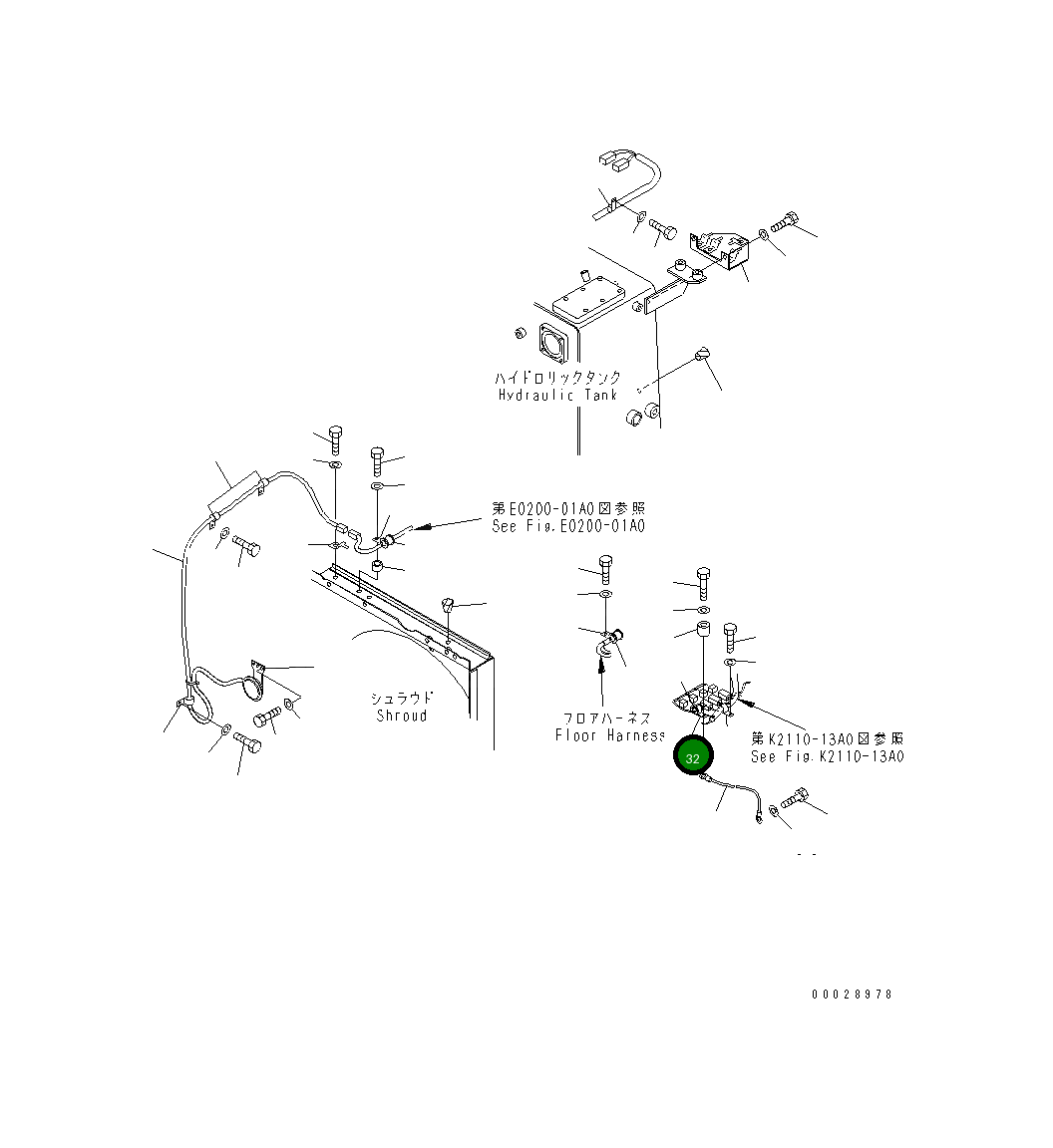 Клипса 08035-03008 Komatsu