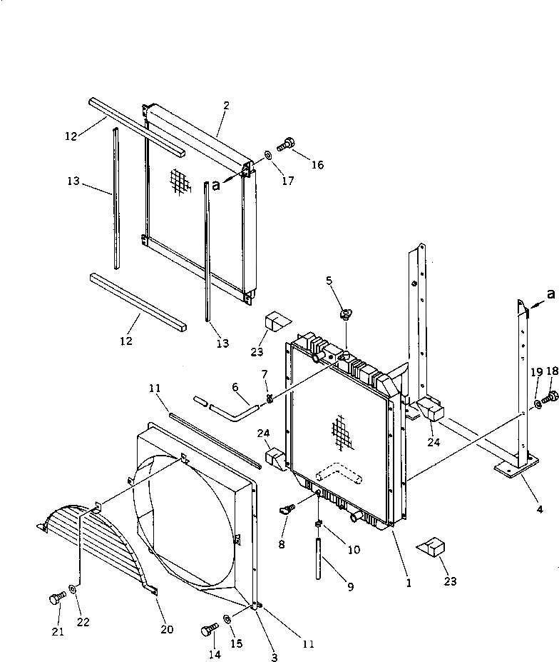 Радиатор 208-03-51110 Komatsu