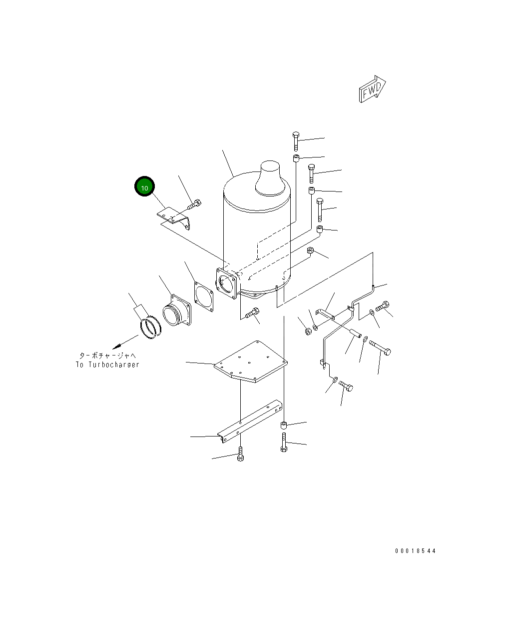 Кронштейн 6211-11-9610 Komatsu