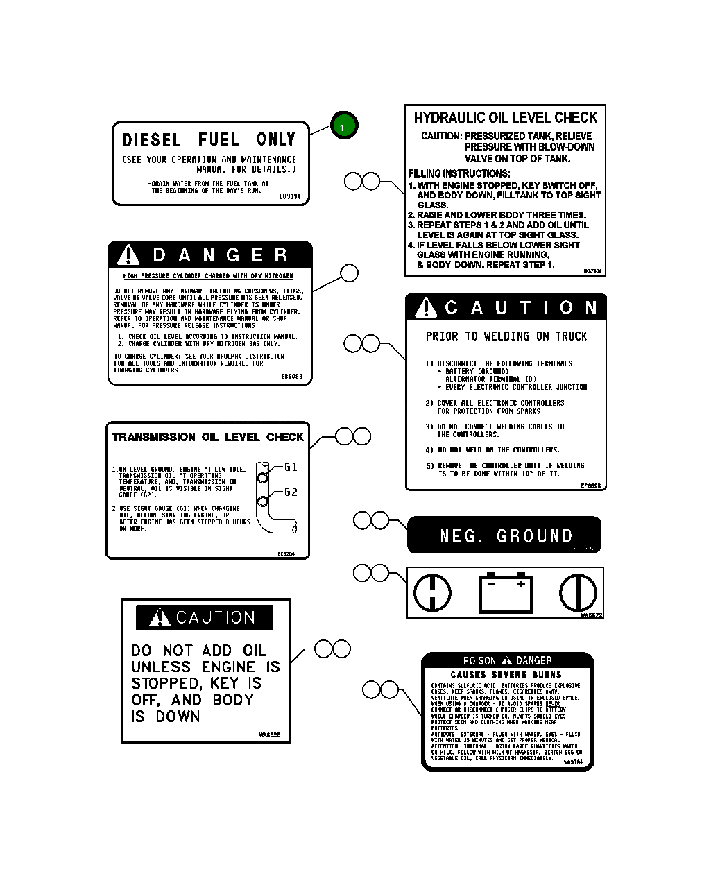Наклейка EB9094 Komatsu
