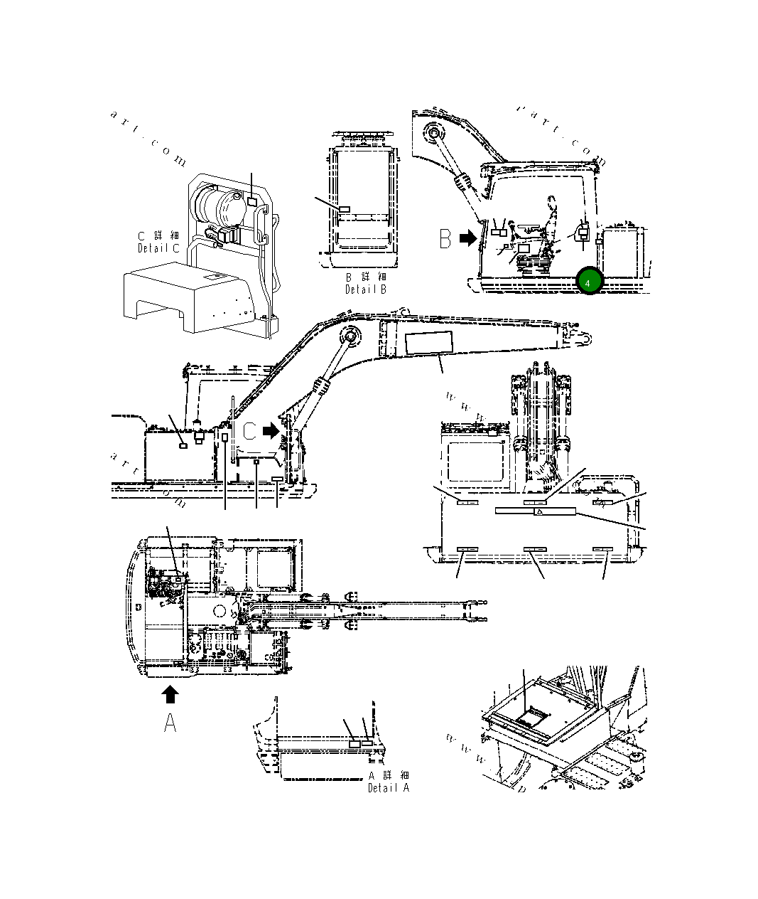 Наклейка 20Y-959-B560 Komatsu