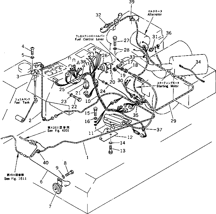 Провод 20T-06-41150 Komatsu