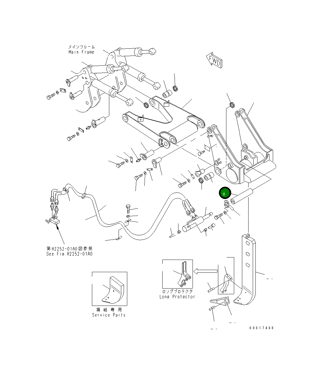 Палец 17M-79-11120 Komatsu