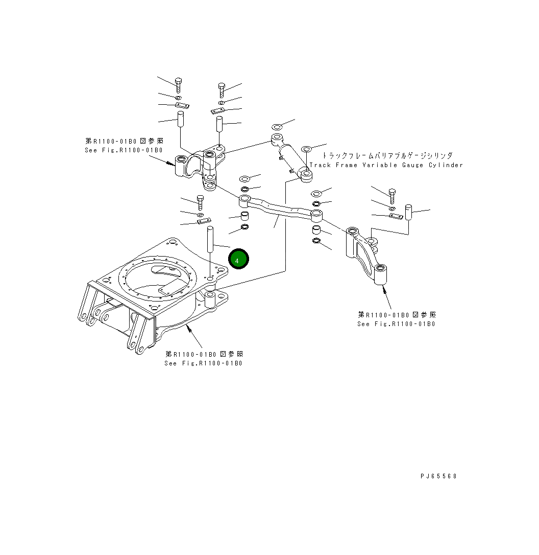 Палец 22J-35-16631 Komatsu