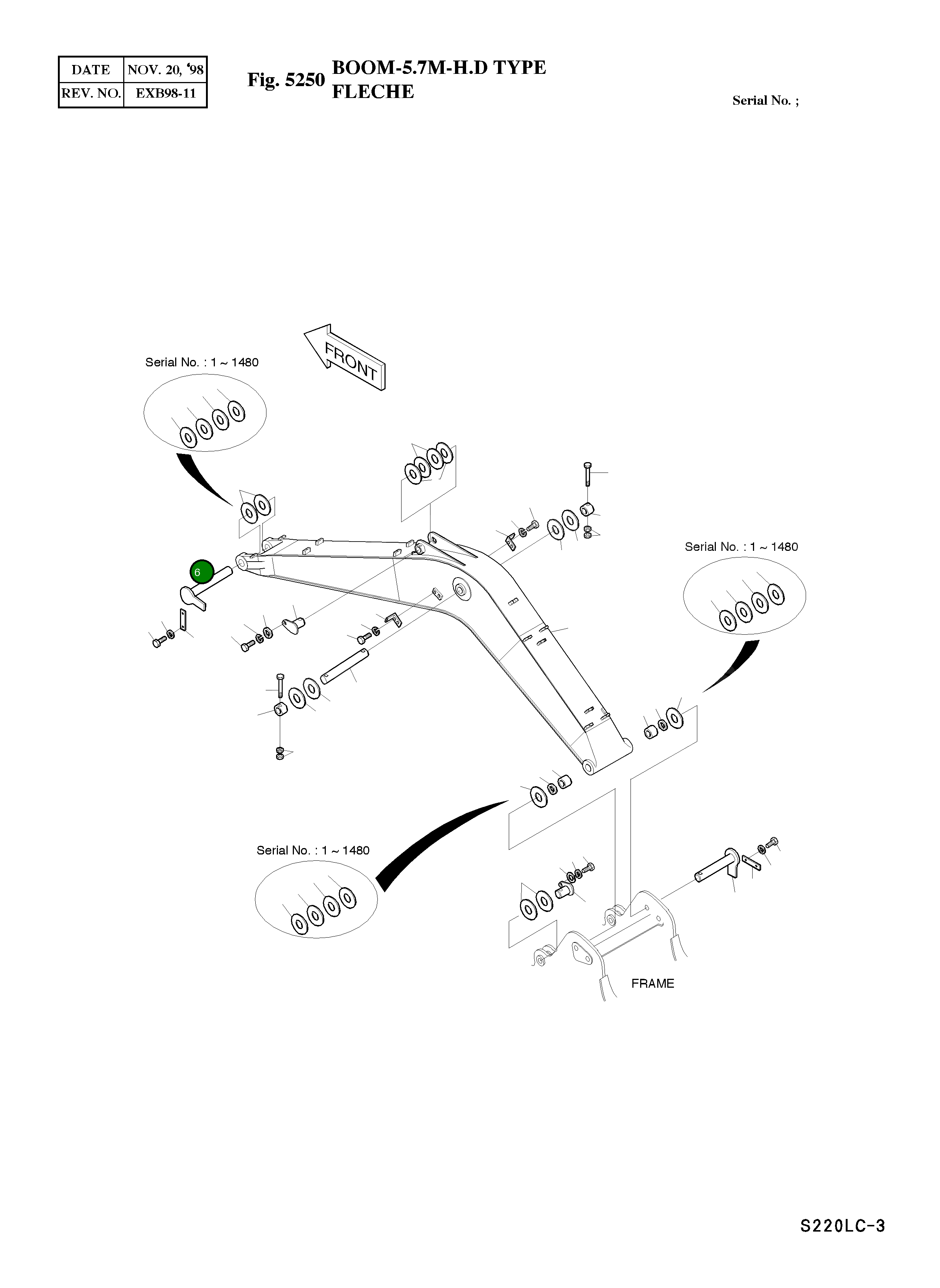 Палец 2123-1935A Komatsu