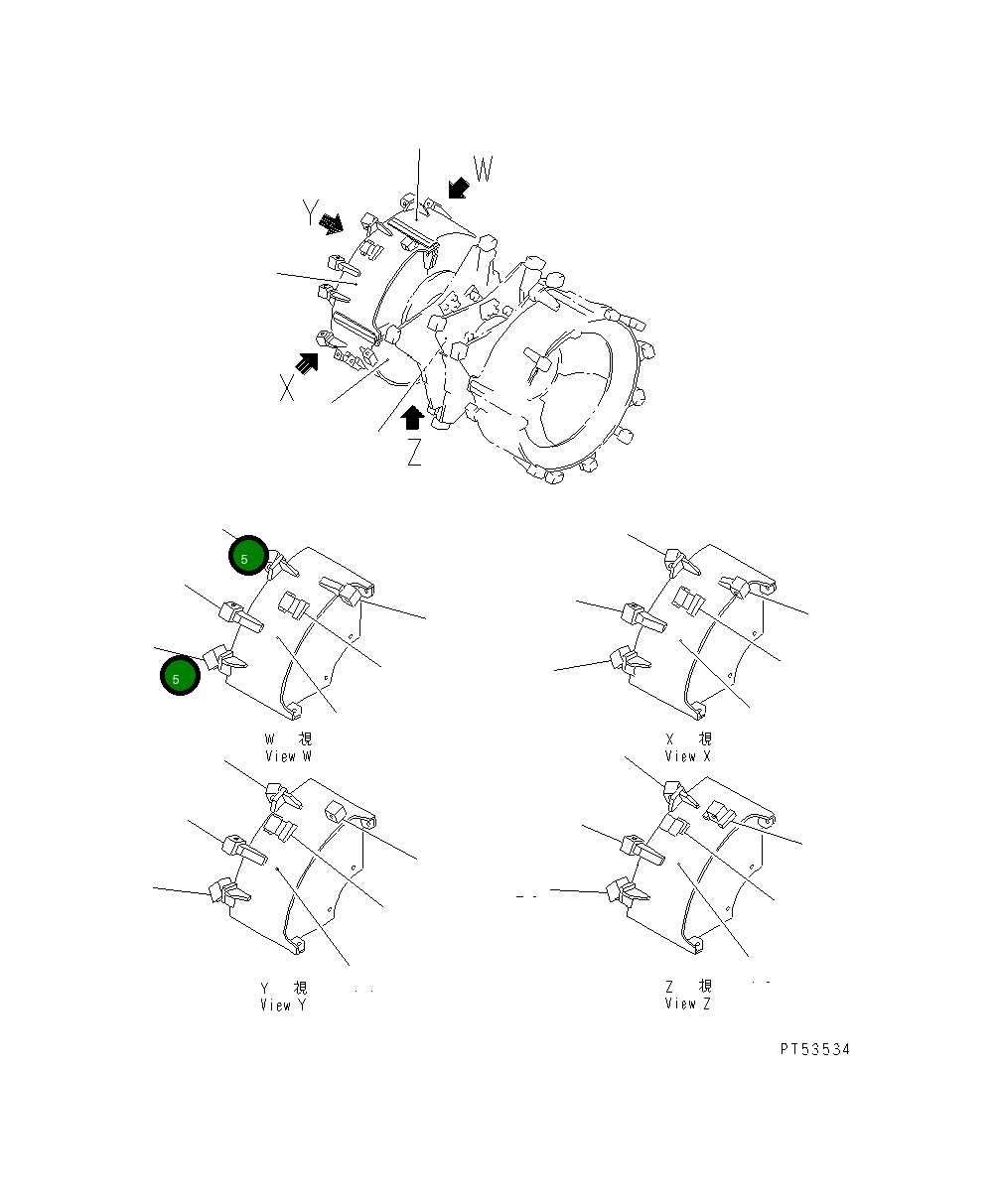 Коробка резцов в сборе (приварная) 26C-70-11830 Komatsu