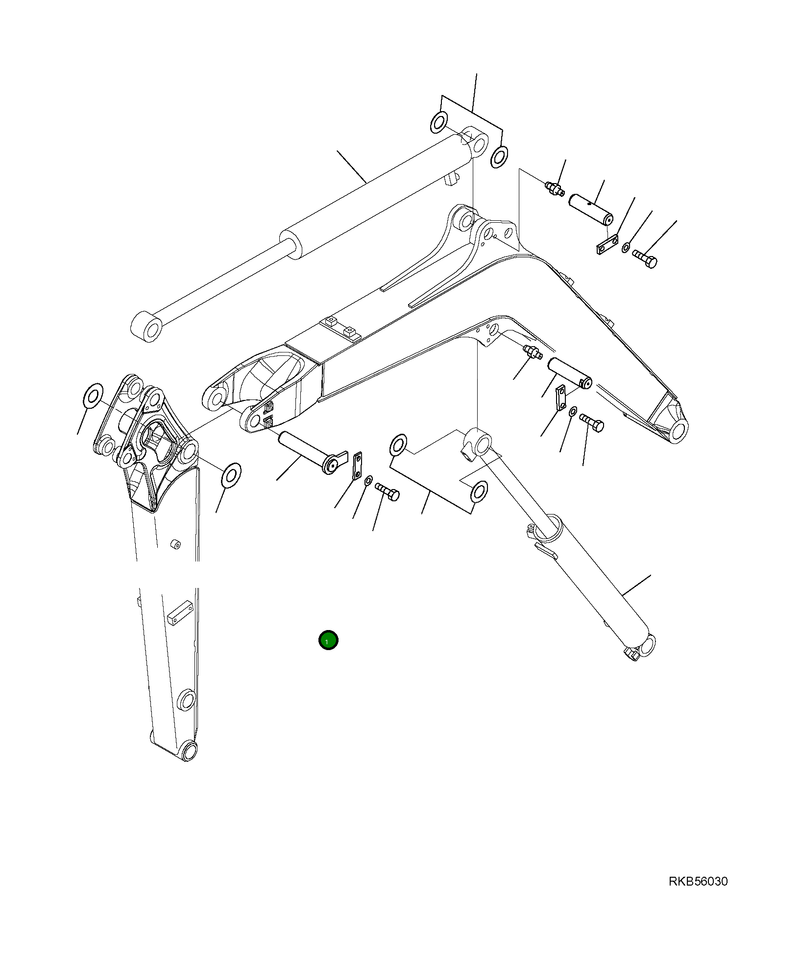 Палец 22K-70-R1160 Komatsu