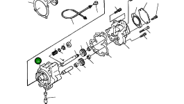 Корпус масляного насоса системы смазки 1267 842 H1 Komatsu