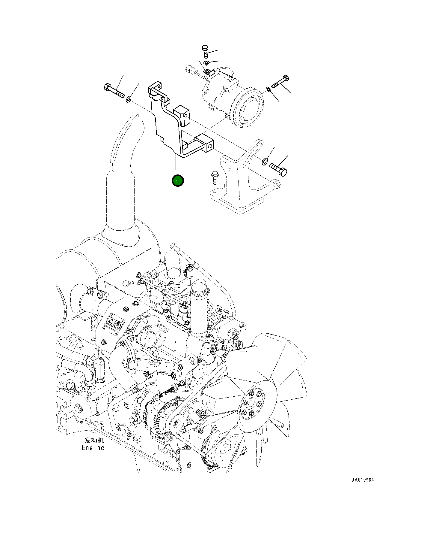 Кронштейн 203-979-1730 Komatsu