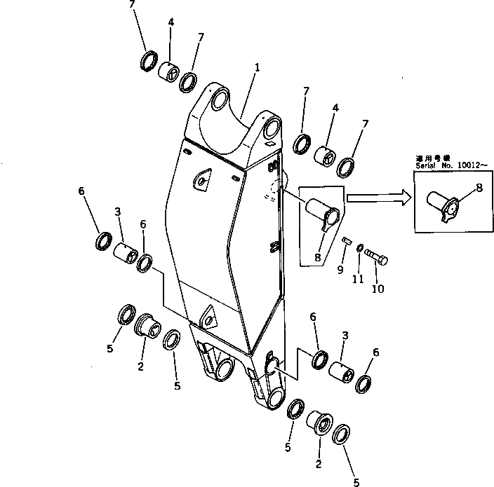 Палец 21N-72-12150 Komatsu