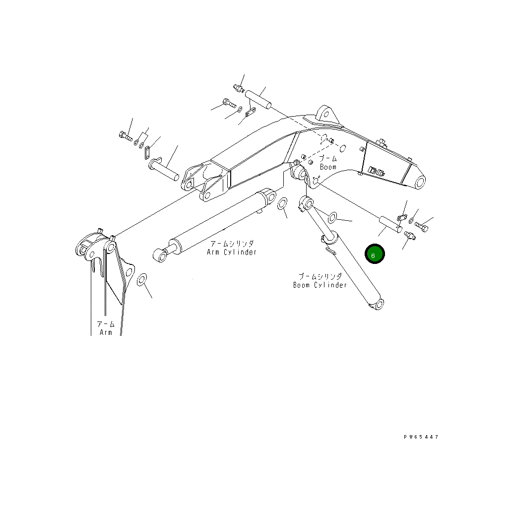 Палец 22F-959-1520 Komatsu