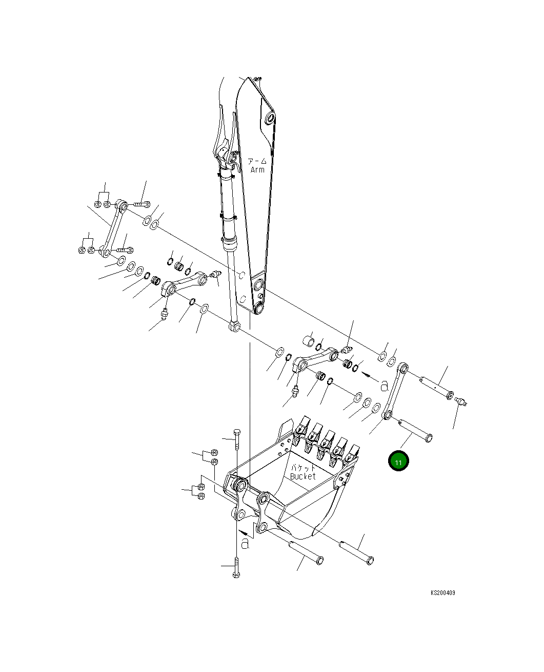 Палец 21K-70-23191 Komatsu